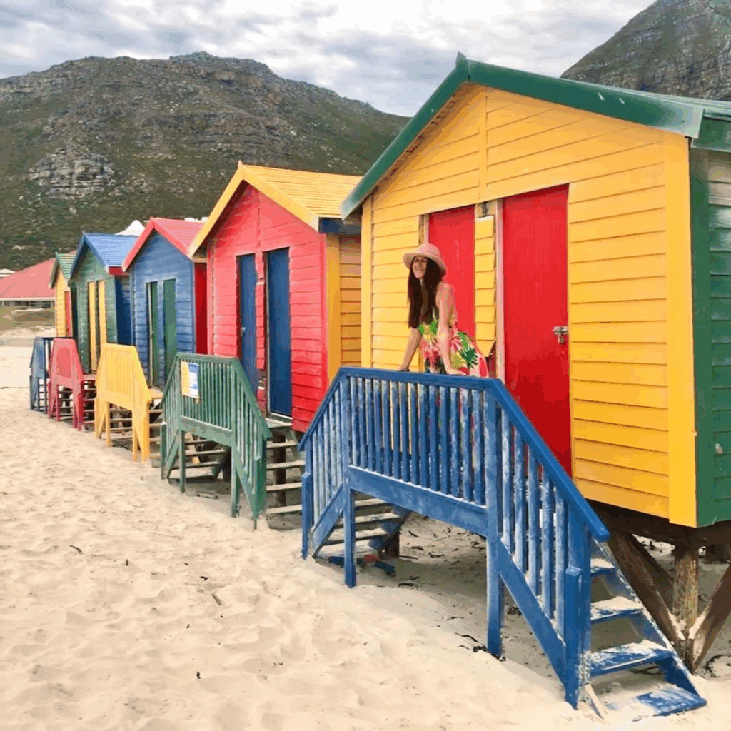 Kirsten Pevny in Muizenberg in Südafrika